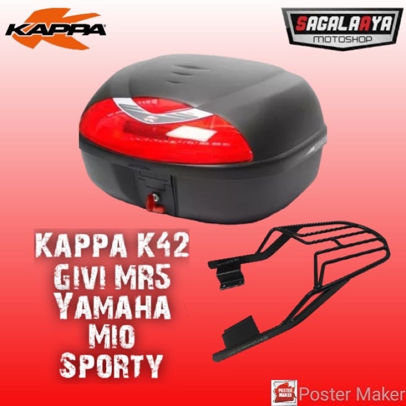 Box Kappa 42 K42 Bracket top box MR5 Yamaha Mio Sporty