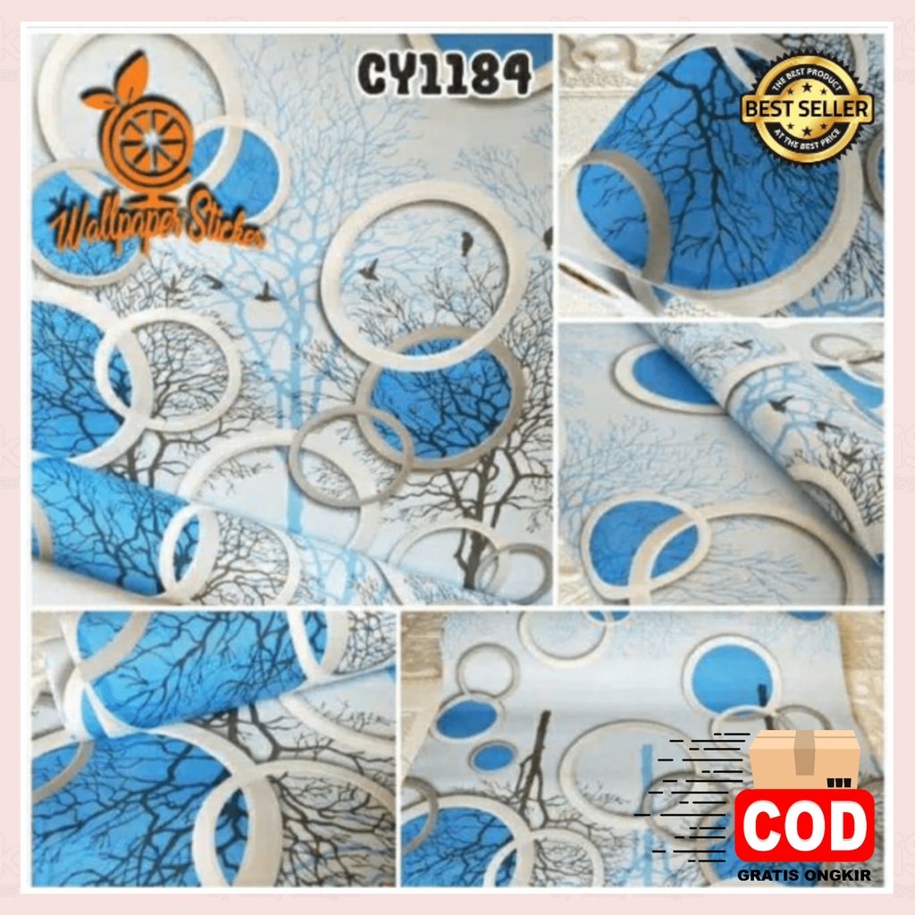 Wallpaper Stiker Dinding Ruang Tamu Wallstiker 45 CmX ±10 Meter Wallpaper Dinding