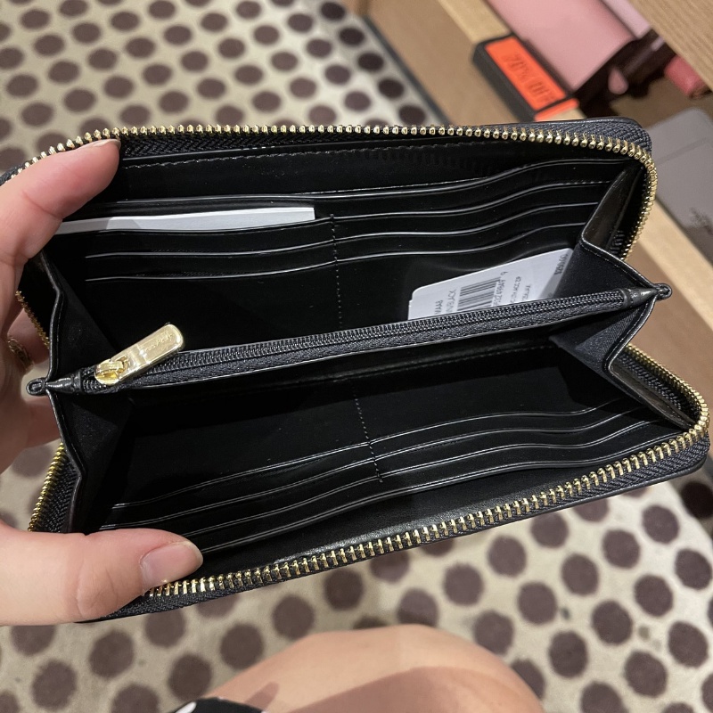 Cocah Dompet Panjang Wanita Cocah Long Zip Around Wallet In Signature Canvas Dompet Koin Cocah Dompet Wanita Long Wallets