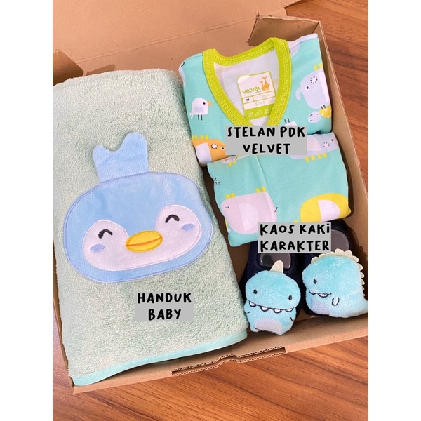 Hampers Parcel Paket Gift Set Kado Hadiah Newborn Baby Bayi Lahiran Handuk