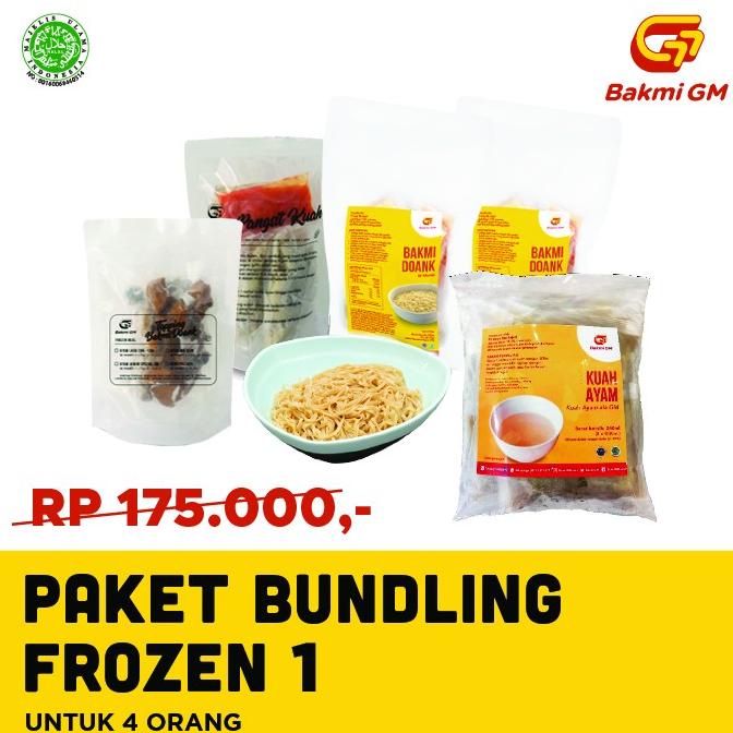 

Bakmi GM - Bundling Frozen 1 (2 Bakmi + Topping + Pangsit Kuah + Kuah)