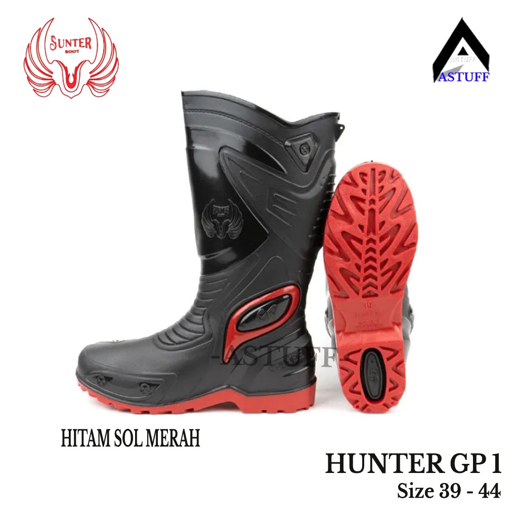 Sepatu Motor Boots HUNTER GP SERIES / Sepatu Motor Boots Terlaris / Sepatu Boots Motor Termurah - BISA COD