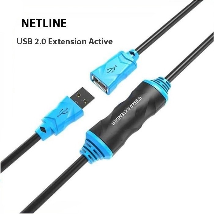 NETLINE Kabel USB 2.0 Extension Active / Aktif 10m,15m, 20m, 30m