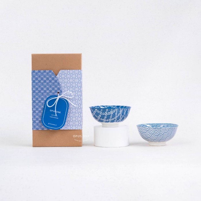 Terlaris Opus One Gift Set Mangkuk Tepian Cakrawala 4.75" Set 2 13556