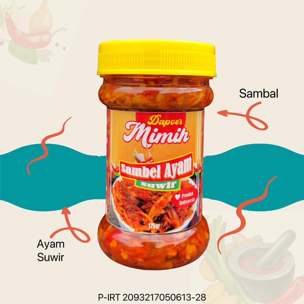 

Daper Mimih Sambal Ayam Sambel Ayam Suwir Pedas125 Gram
