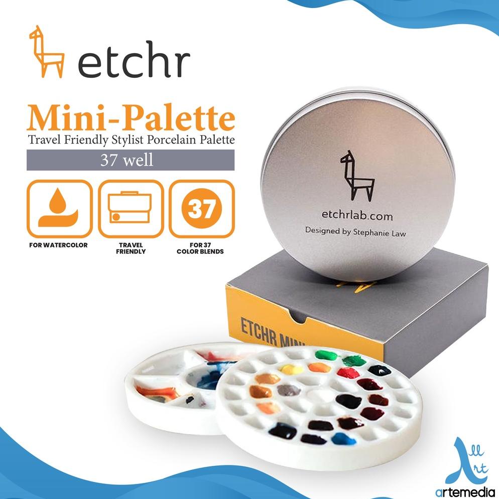 

Mini Palet Lukis Porselen Etchr 37 Wells Porcelain Palette