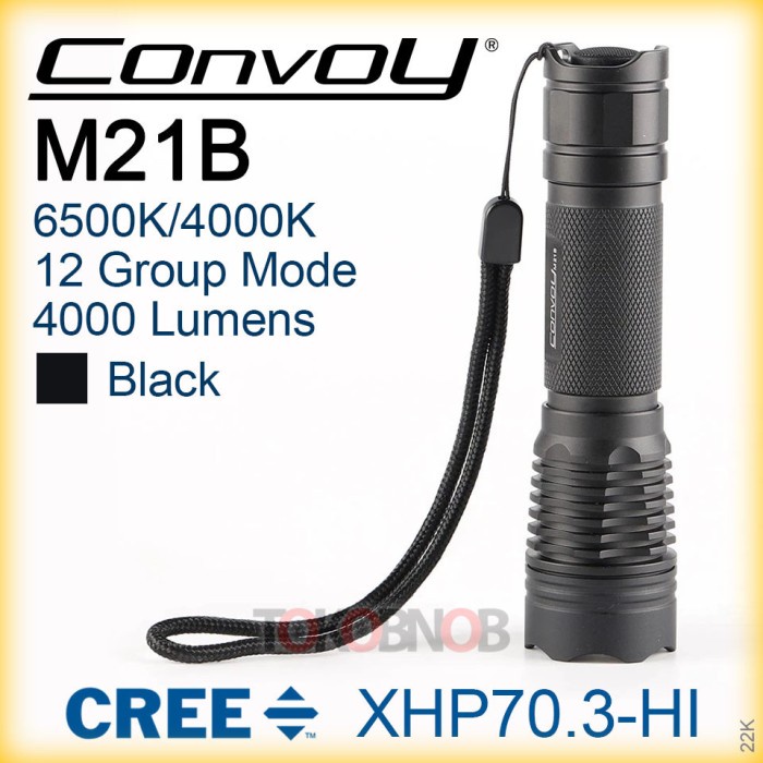 Terlaris Convoy M21B Cree Xhp70.3 Hi 12-Group Flashlight - Senter Led