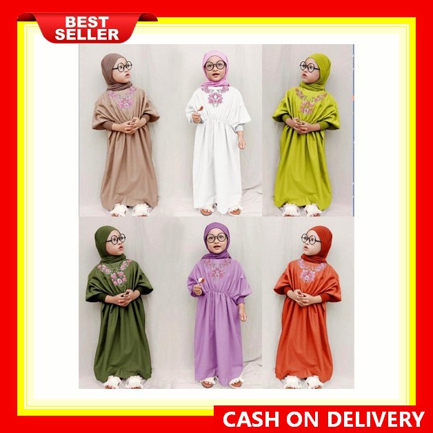 Wulan Kid’S Baju Kaftan Anak Remaja Kekinian Usia 11 12 13 14 Tahun / Bisa Bayar Ditempat Cod Kaftan