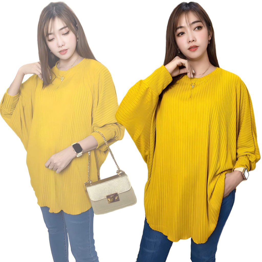 BAJU ATASAN WANITA BLUS BATWING KAOS KNIT JUMBO HIJAB FRIENDLY BETTY