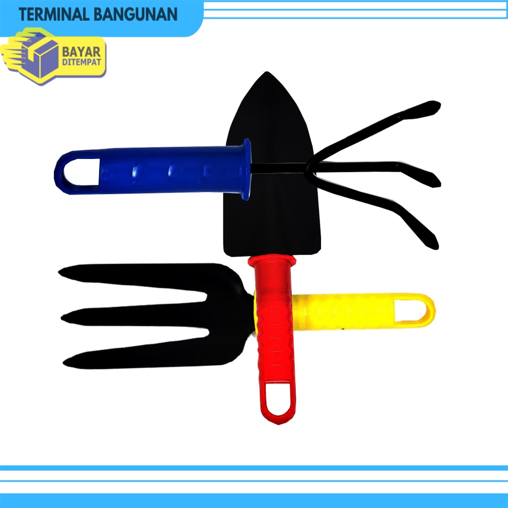 ALAT BERKEBUN SET 3 PCS-GARDEN TOOLS-ALAT KEBUN-ALAT TAMAN-SEKOP TAMAN-GARPU TAMAN-GARUKAN TAMAN