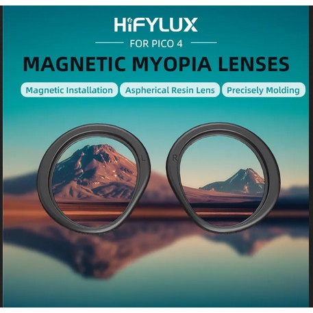 Hifylux 1 Pair Magnetic Myopia Lenses for Pico 4 Diopter -1.0 OD