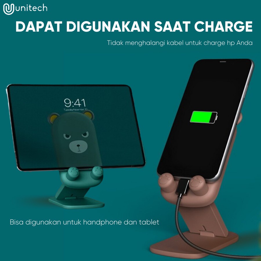 Phone Holder Kartun lucu Universal Folding Dekstop Stand Meja karakter Penyangga Handphone HD40 / T2 ACC