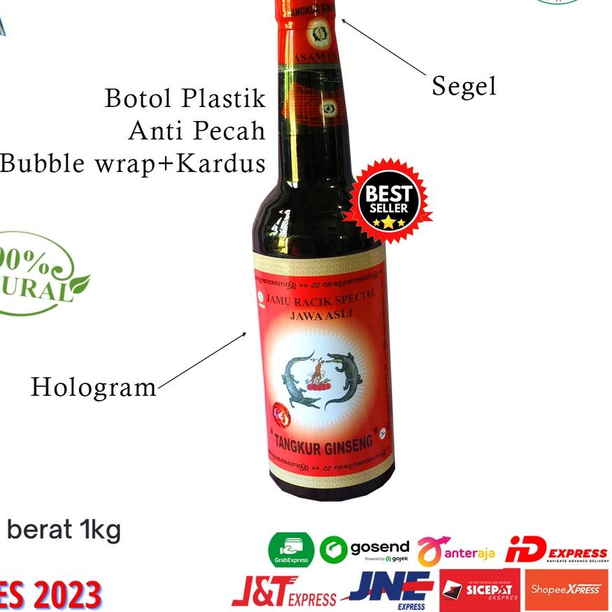 ✨12.12✨ [COD] JAMU TANGKUR GINSENG ASAM URAT ORIGINAL EXP DES 2023 KEMASAN BOTOL PLASTIK 