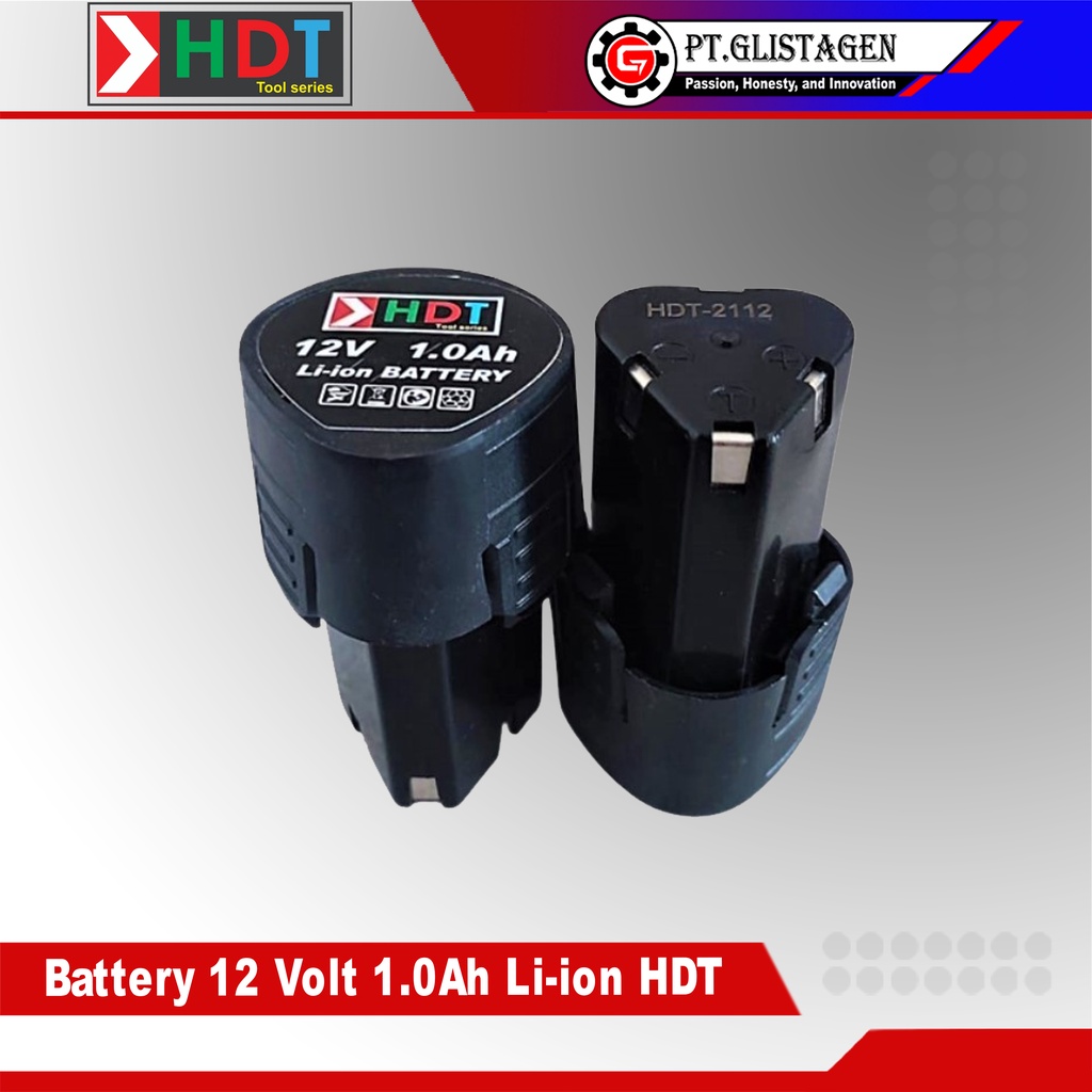 HDT Baterai 12V Bor Cordless Drill Battery 12 Volt 1.0Ah Li-ion HDT