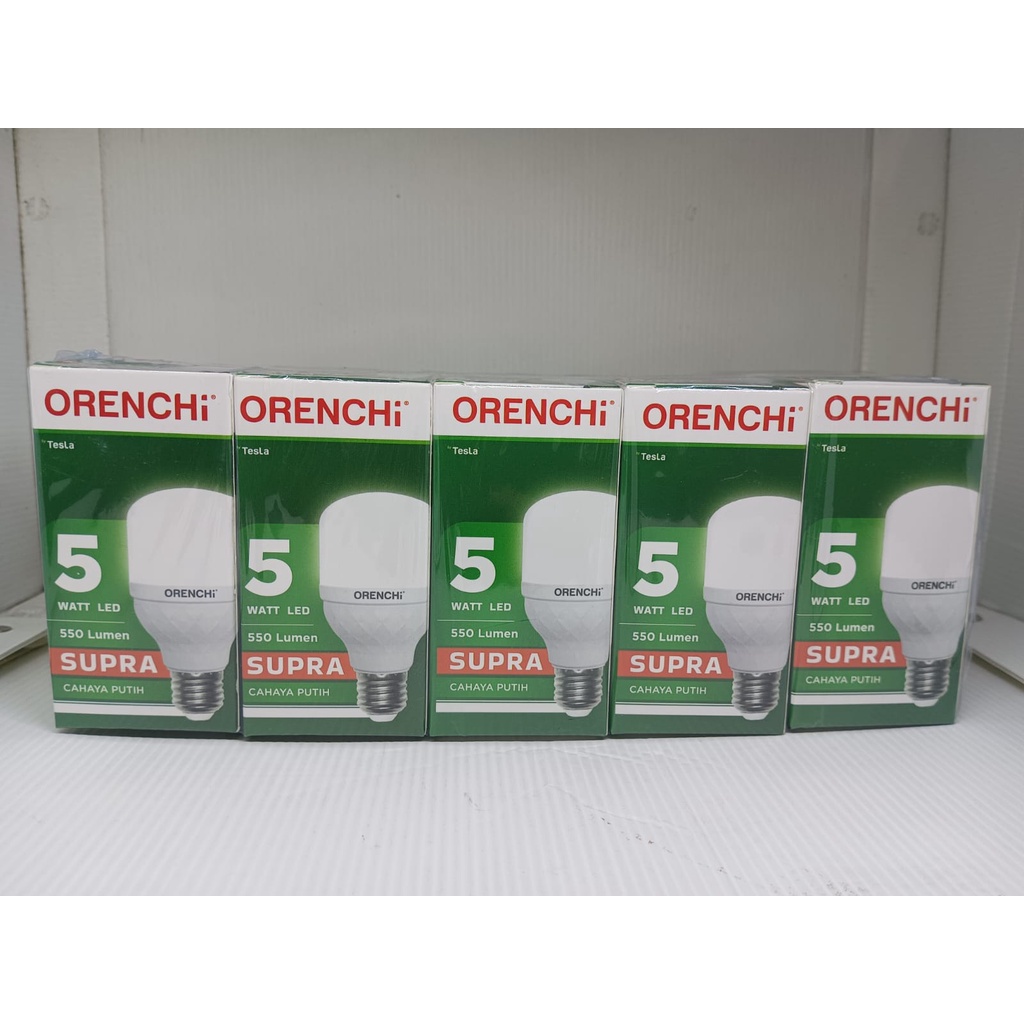 Lampu LED Orenchi Supra 5 Watt Cahaya Putih / Lampu Supra 5Watt SNI