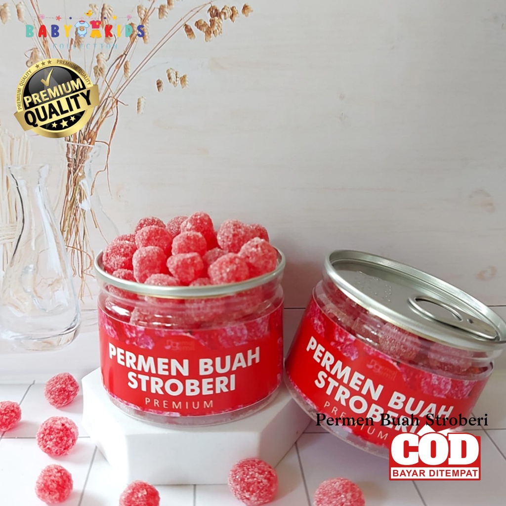 

Can Permen Buah Stroberi Strawberry Candy Kualitas Premium