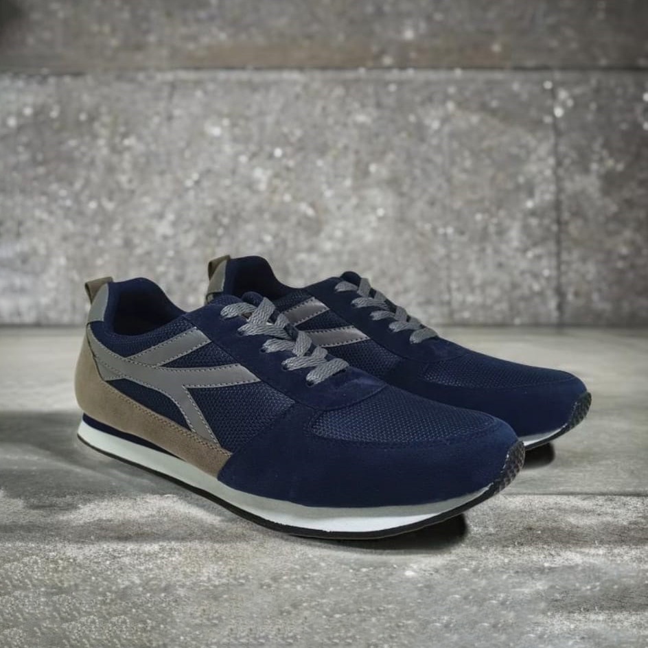 ZAGIB ( BIG SIZE ) | Sepatu Pria Sneaker Navy Grey Casual Sporty Ukuran Jumbo