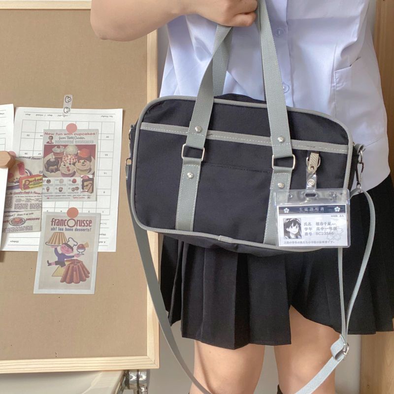 ❇┅▬Sera Jepang Harajuku angin gelap Lolita lucu gadis tas tas siswa perempuan jk seragam tas bahu Messenger tas