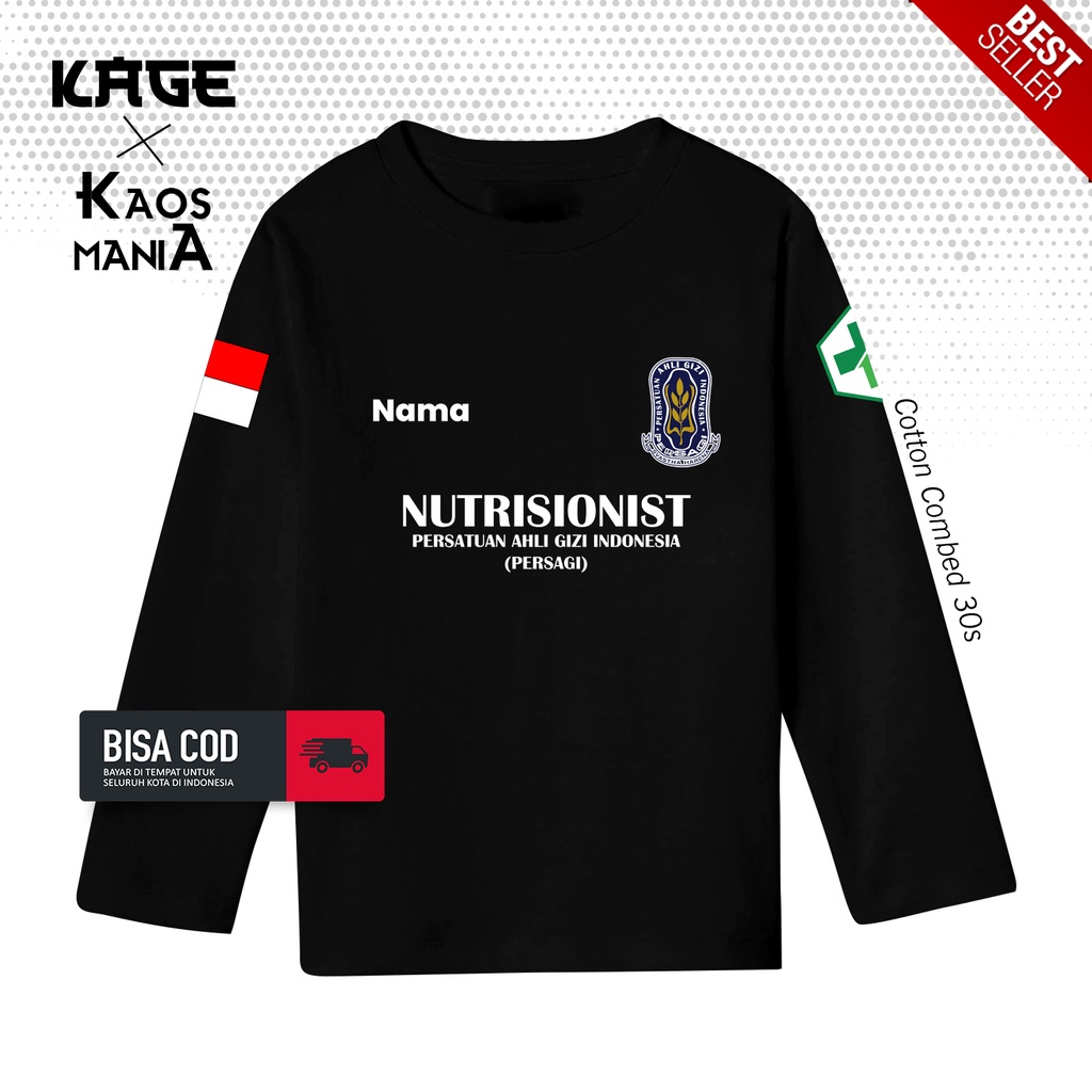 Kaos NUTRISIONIST AHLI GIZI V2 - Baju Persatuan Ahli Gizi Indonesia KAOS KAGE