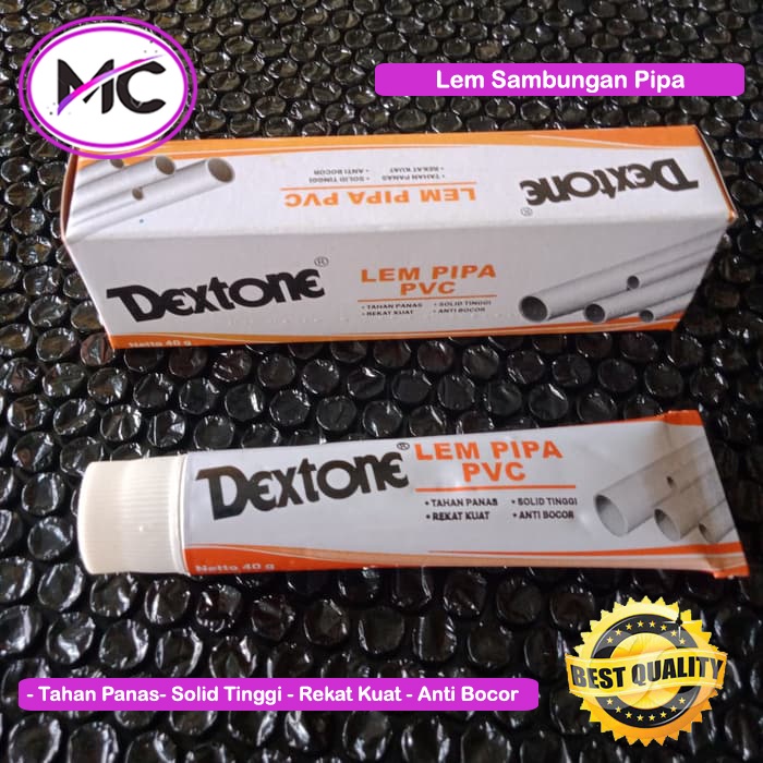 lem Pipa Dextone Tube 40 Gram Untuk Sambungan Pipa Air Kran PVC Rucika Wavin Power