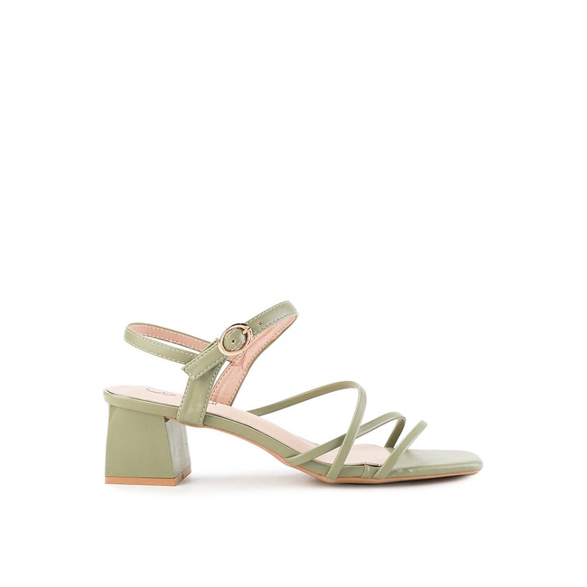 Sepatu Heels Cardinal Original Warna hijau muda Traveling Cantik Ori ABELYC 4 Wanita Woman Hijau PU 