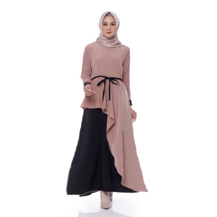 [ Promo Flash Sale ] Yusra Dress All Size M L XL | Dress Muslim | Muslim Casual Dress | Wollycrepe HQ