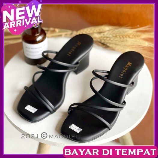 Heels Wanita Higheels Sendal Sandal Hak High Hels Magdiel - Heels Tali Wanita / Sandal Hak Tahu 5Cm