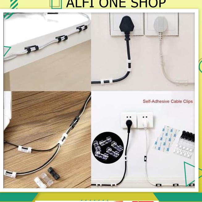 CABLE CLIP KLEM KABEL TEMPEL WIRE ORGANIZER KLIP KABEL TANPA PAKU CABLE CLIP KLEM KABEL TEMPEL WIRE 