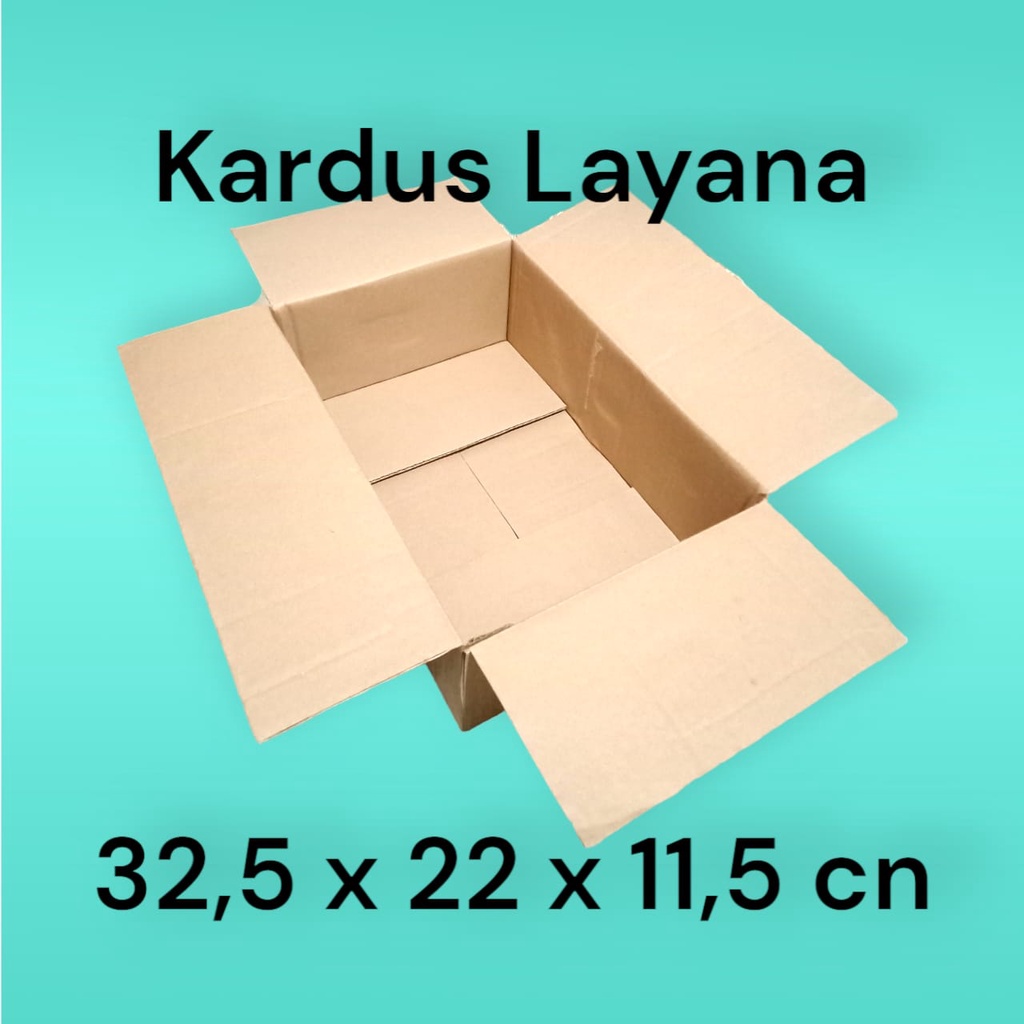 

Kardus Ukuran 32,5 x 22 x 11,5 Cm (Harga per 10 Dus)