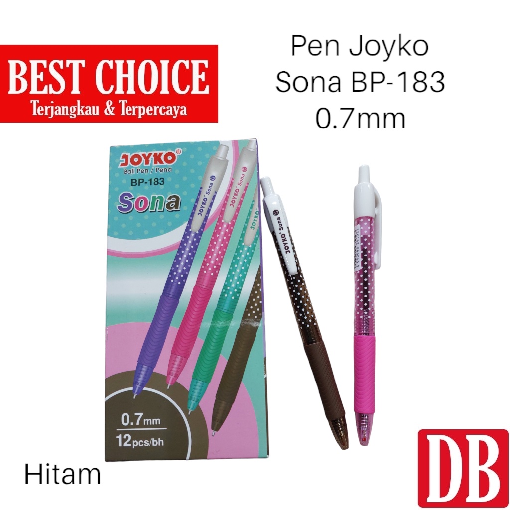 

Ballpoint / Pulpen Joyko Sona 0.7 mm Hitam 0.7mm