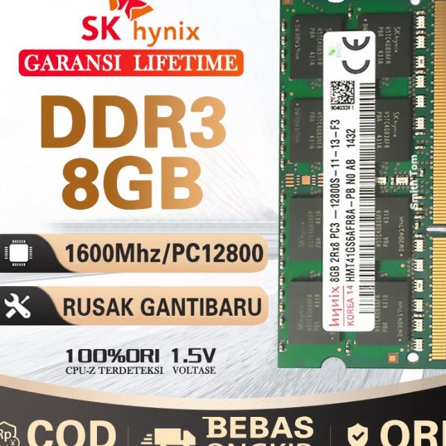 [Baru] Ram / Memory Hynix Sodimm Laptop Ddr3 8Gb 1600/12800 8G Sodim