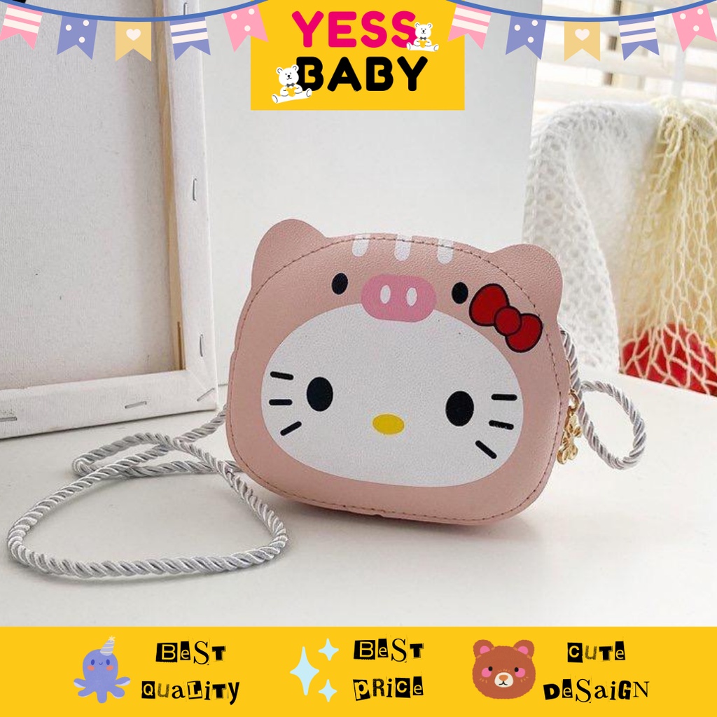 YESSBABY POMPURIN PINK Tas anak Small and cute cartoon pattern single shoulder/children's leisure bag