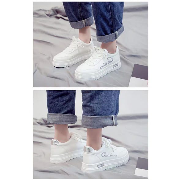 Sepatu Sneakers Mid low Wanita Hits OOTD Creature