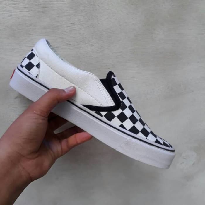 NEW 100% PREMIUM Sepatu Slip On Slipon OG Checkerboard Catur Slip On Sneakers Pria Catur Slipon