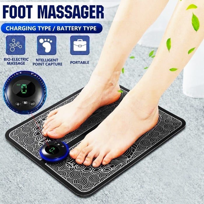[ ITROLSP ] Ems Foot Massager Alat Terapi Kaki USB Rechargeable Alat pemijat kaki Portable