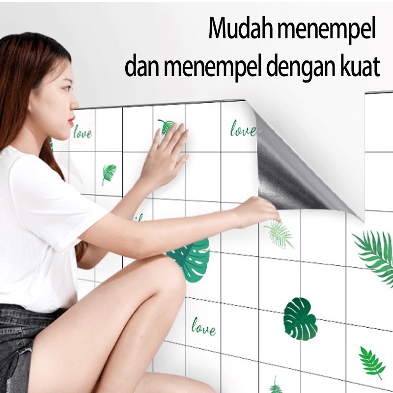 【Ibu Kanguru】Bisa COD Wallpaper Sticker Dapur Anti Air Stiker Dapur Anti Minyak Anti Api Wallpaper 3m/5m Beberapa Pola Pola Kartun Wallpaper Dinding Dapur Stiker Dingding Rapur Anti Minyak Anti Panas