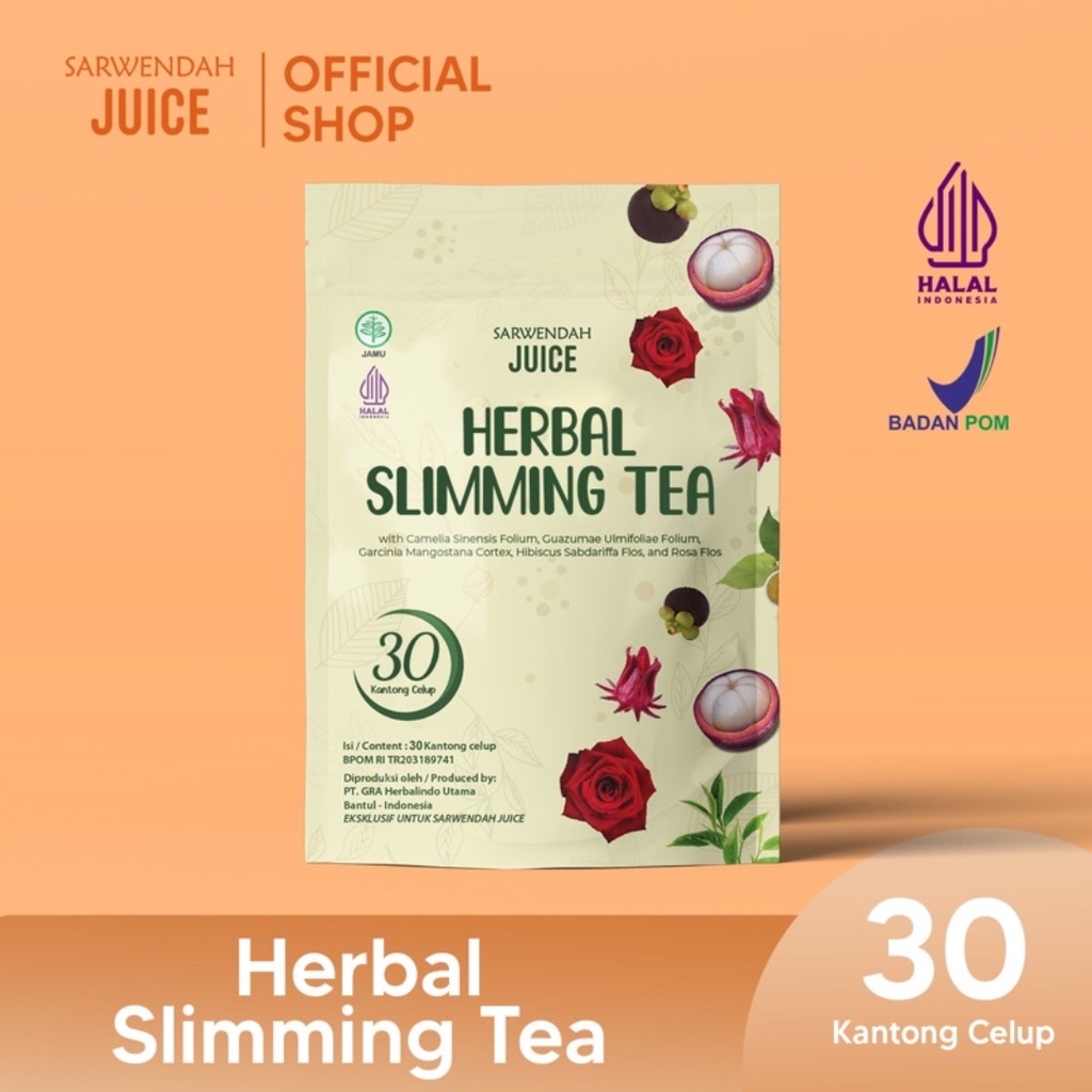 [ FREE GIFT ] Herbal Slimming Tea By Sarwendah - Teh Menurunkan Berat Badan Menahan Nafsu Makan