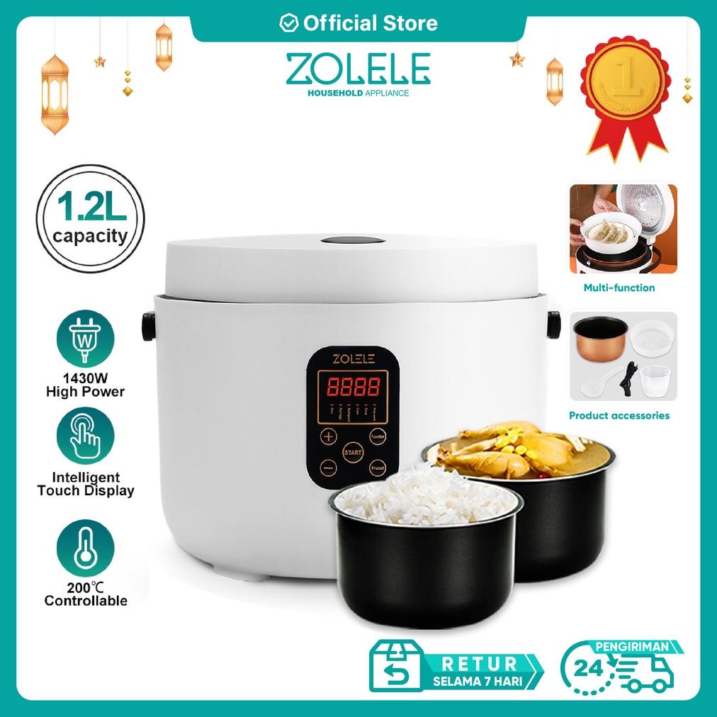 ZOLELE SMART RICE COOKER 1.2L PENANAK NASI 3-6 PORSI PANCI LISTRIK LARGE CAPACITY ELECTRIC COOKER PO