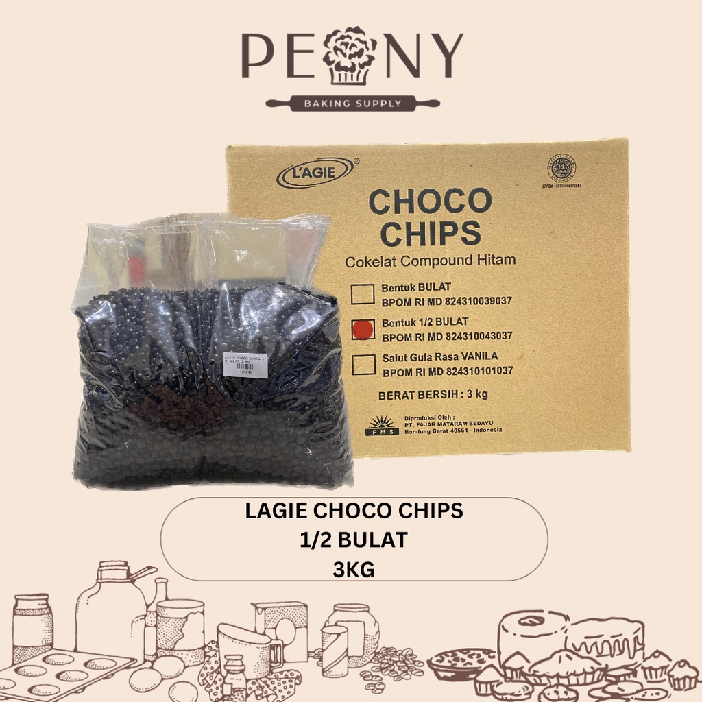 LAGIE CHOCO CHIPS BULAT 3 KG