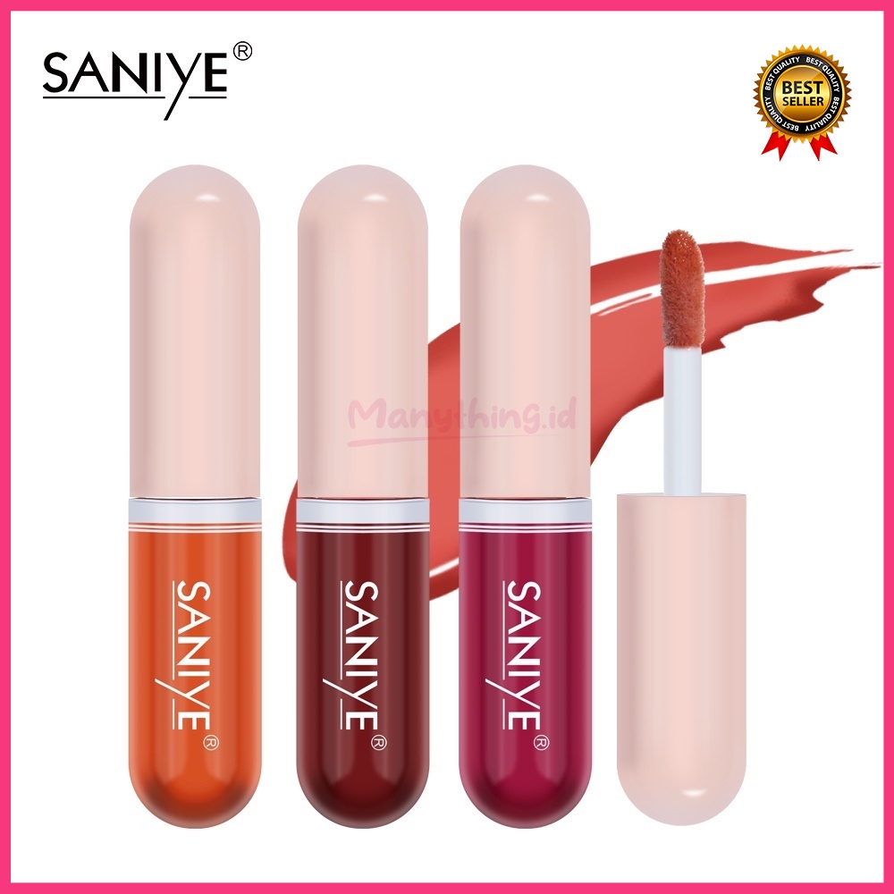 [BPOM] Saniye Matte Lipstik Tahan Lama Waterproof Mini Kapsul Murah - Lip Matte 12 Warna L1135