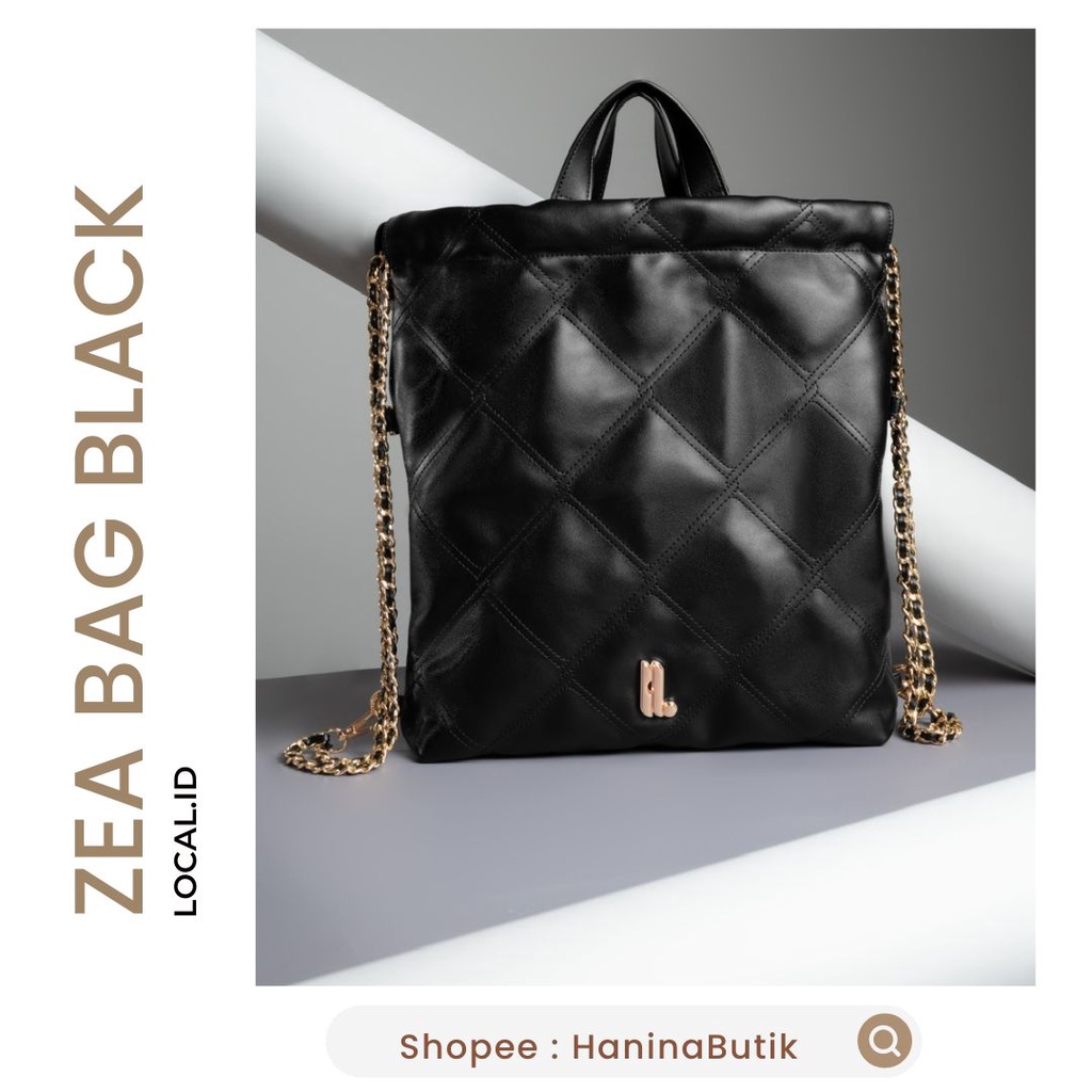 (𝗦𝗜𝗔𝗣 𝗞𝗜𝗥𝗜𝗠) ZEA BAG BLACK by LOCAL.ID X IYMEL