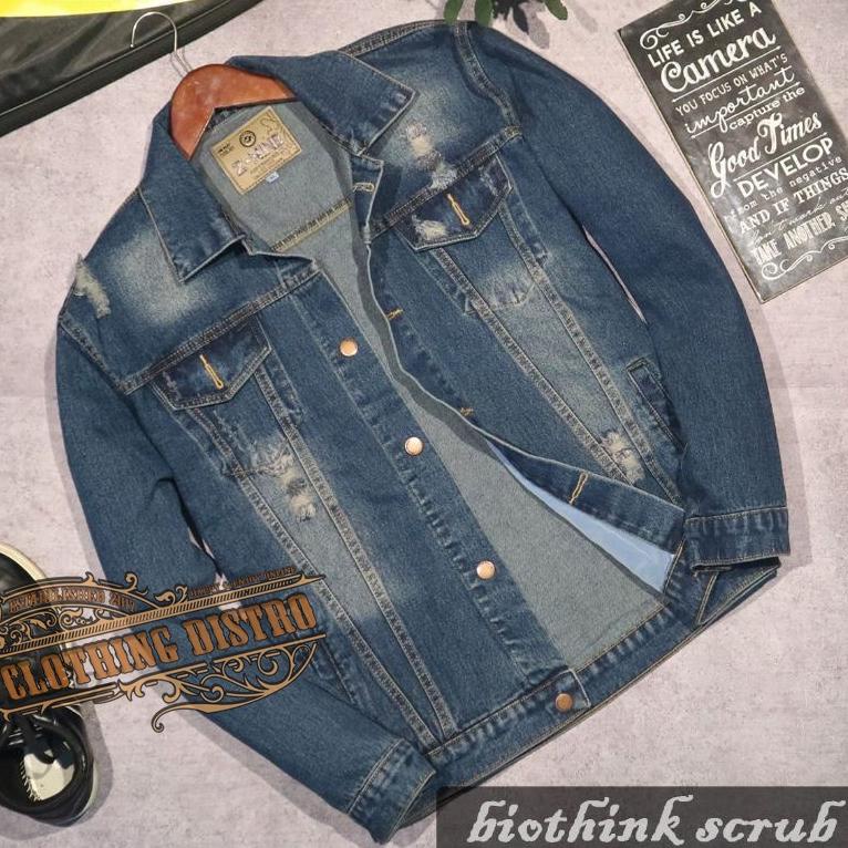 REKOMENDASI Z NINE Jaket Jeans Pria Jaket Pria Wanita Denim Halus Nyaman Tidak Kaku M L XL