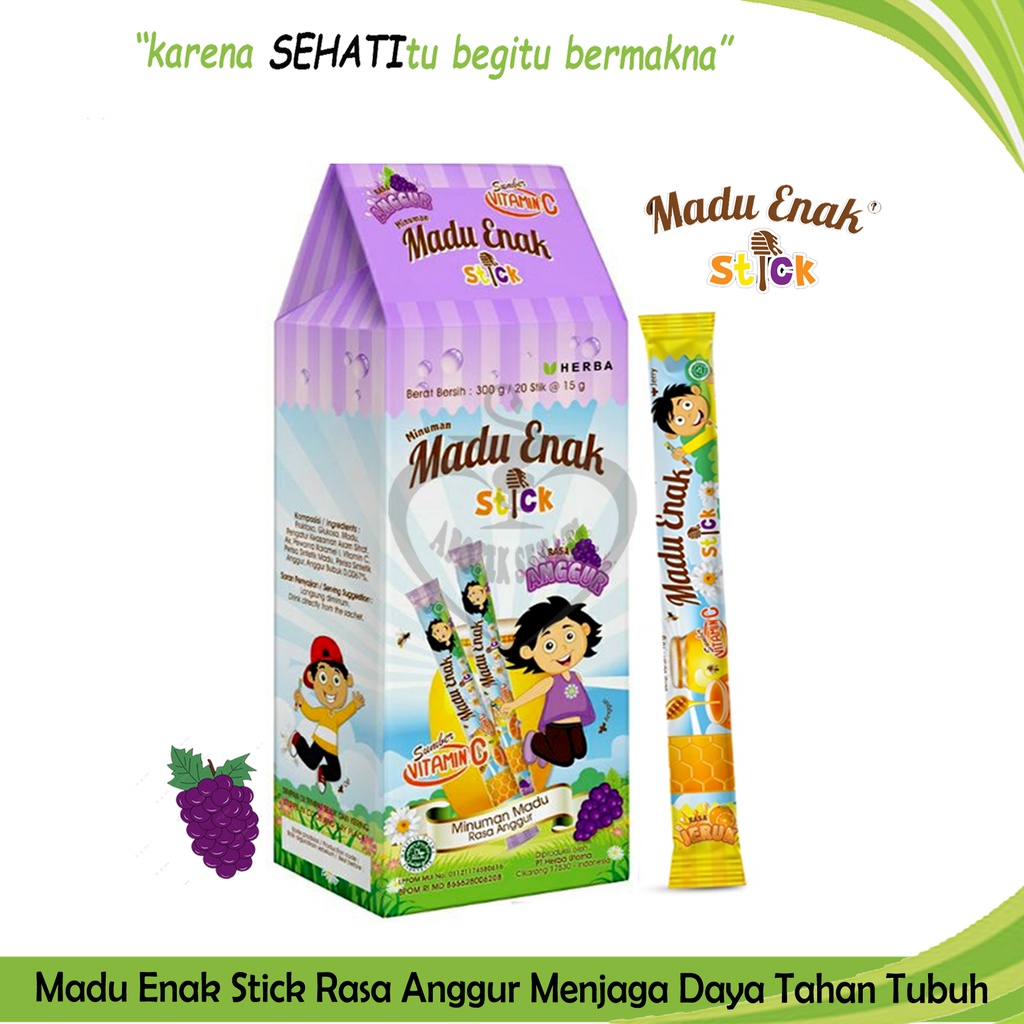 Madu Enak  Herba Utama Stick Suplemen Makanan Multivitamin Anak