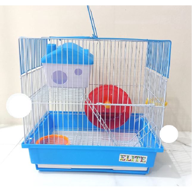 Kandang Hamster HM 03 KOTAK Villa Hewan + Tempat Makan Minum Mainan Rumah