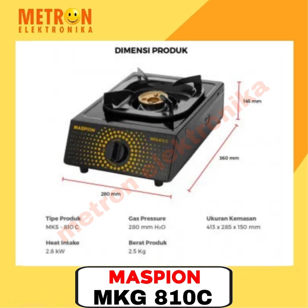 MASPION MKG-810C KOMPOR GAS 1 TUNGKU - COATING