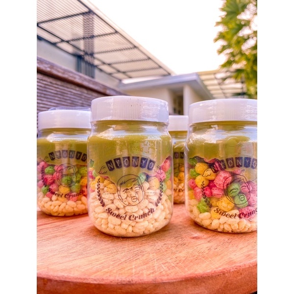 

⭐️ADIMASDASELLER⭐️ coklat lumer in jar | NYONYO CRUNCH mini jar plastik rasa MATCHA. Ready to eat tanpa perlu dipanaskan