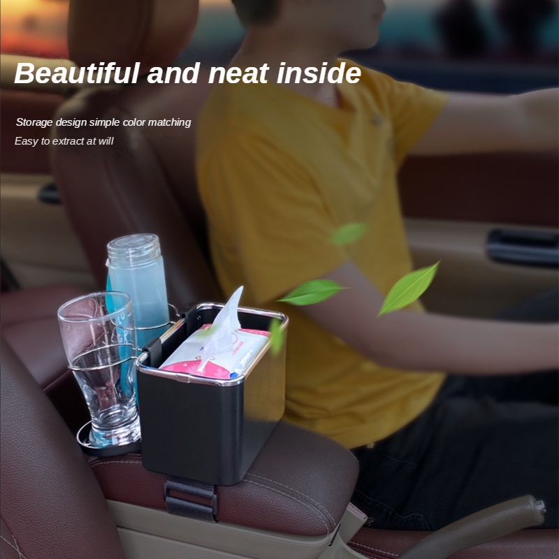 【Ready Stock】tempat tisu mobil/car seat organizer/storage box mobil/Botol Minum storage mobil/2pc Cup Holders