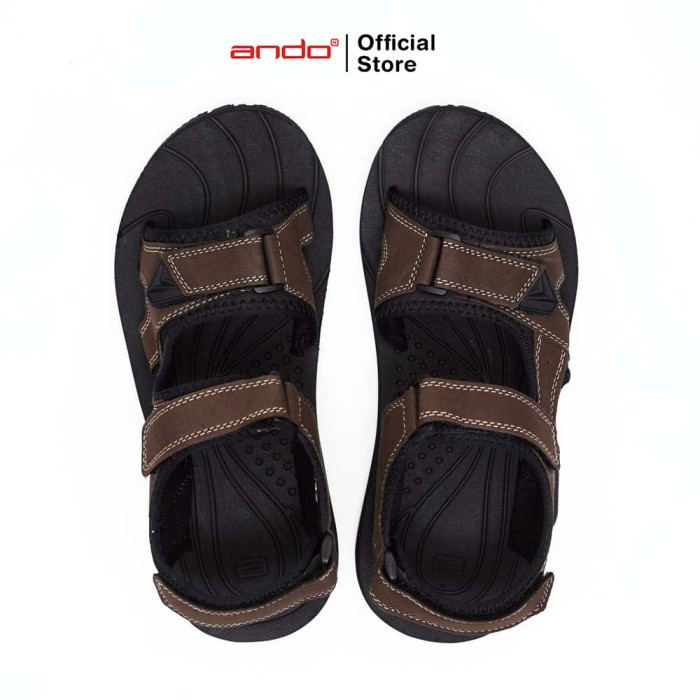 Ando Official Sandal Gunung Greates Pria Dewasa - Hitam/Coklat