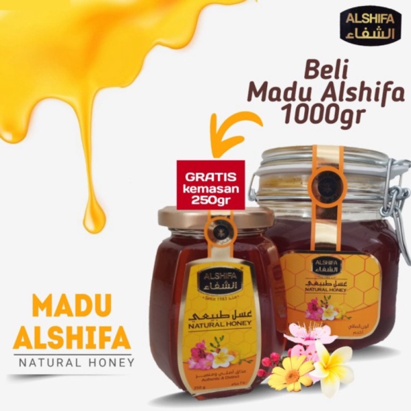 

Jual MADU ALSHIFA 1KG FREE 250GRAM Limited