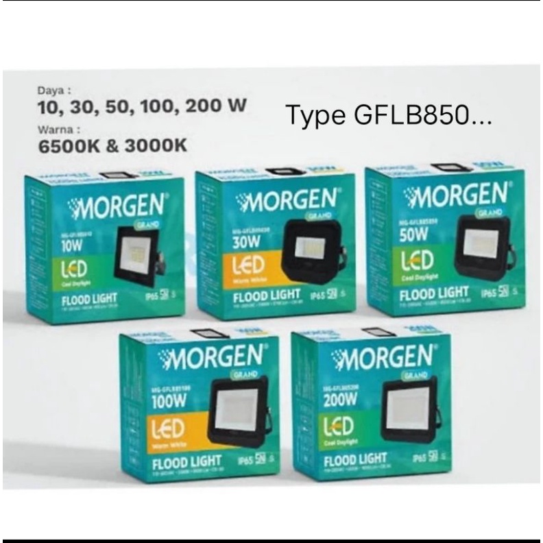 Lampu tembak led / Floodlight Led  10w,30w,50w MORGEN Type GFLB850°°°°